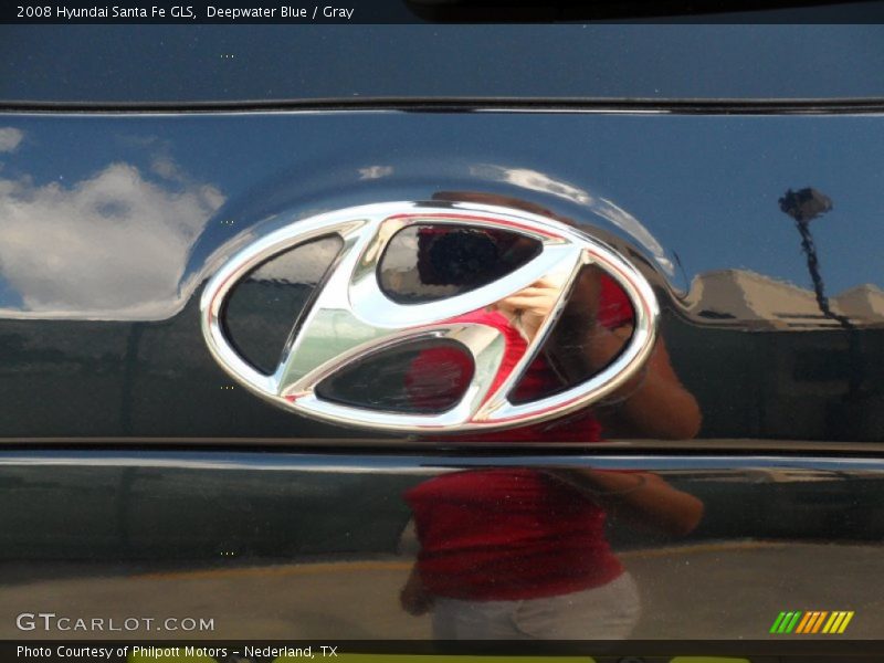 Deepwater Blue / Gray 2008 Hyundai Santa Fe GLS