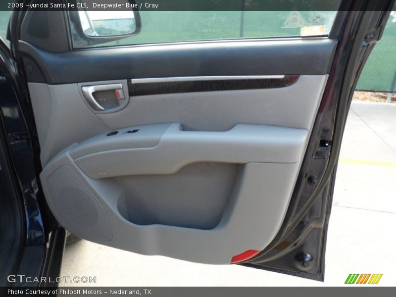 Deepwater Blue / Gray 2008 Hyundai Santa Fe GLS