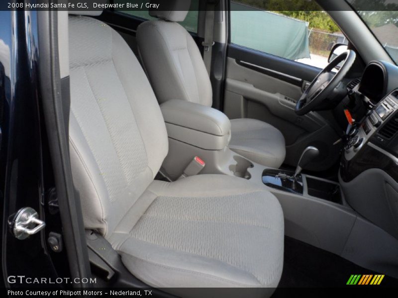 Deepwater Blue / Gray 2008 Hyundai Santa Fe GLS
