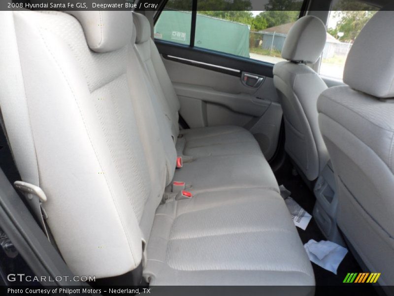 Deepwater Blue / Gray 2008 Hyundai Santa Fe GLS