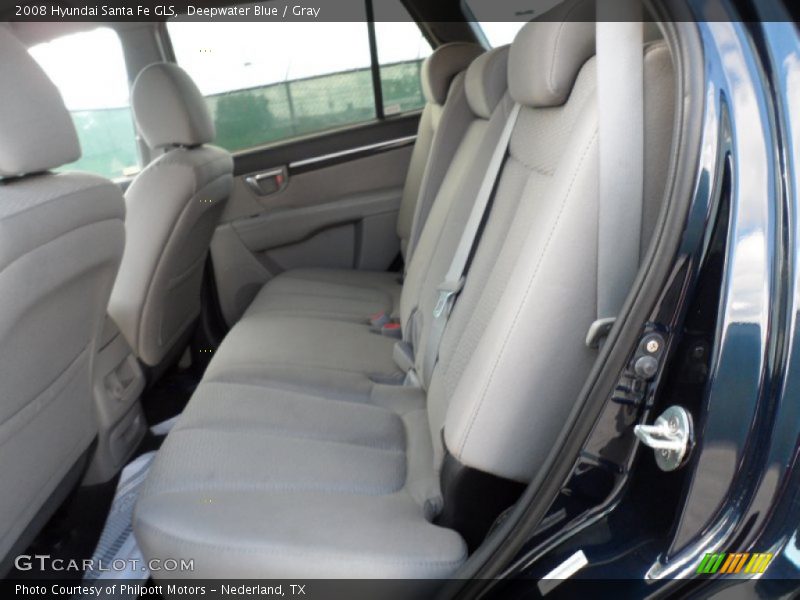 Deepwater Blue / Gray 2008 Hyundai Santa Fe GLS