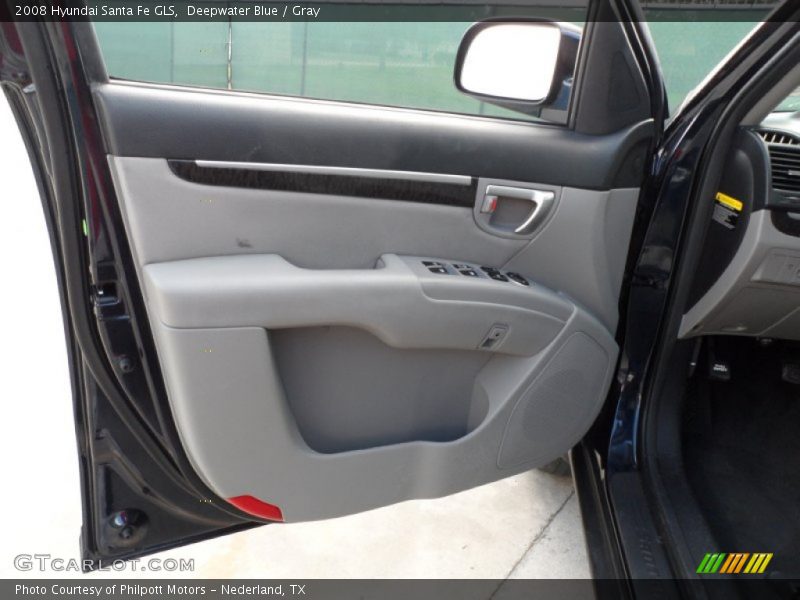 Deepwater Blue / Gray 2008 Hyundai Santa Fe GLS