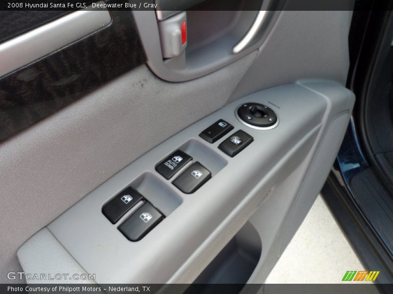 Deepwater Blue / Gray 2008 Hyundai Santa Fe GLS