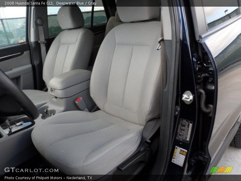 Deepwater Blue / Gray 2008 Hyundai Santa Fe GLS