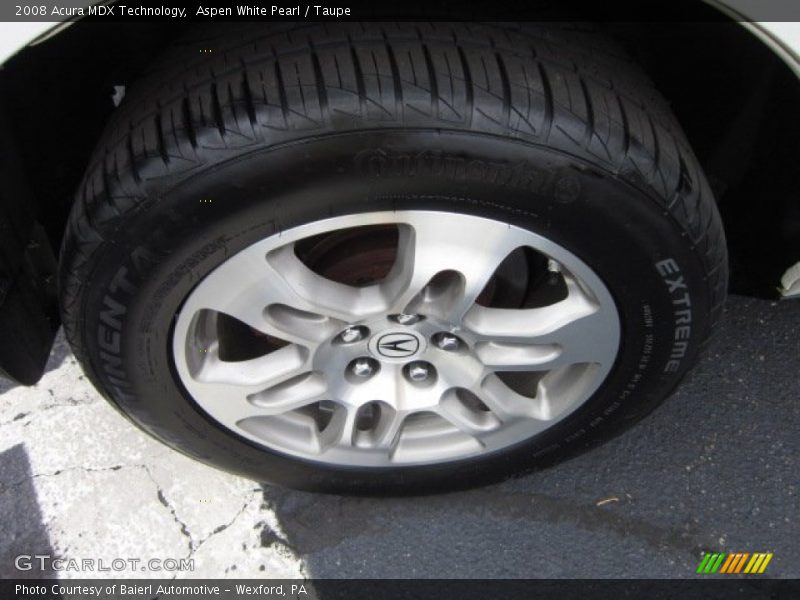 Aspen White Pearl / Taupe 2008 Acura MDX Technology