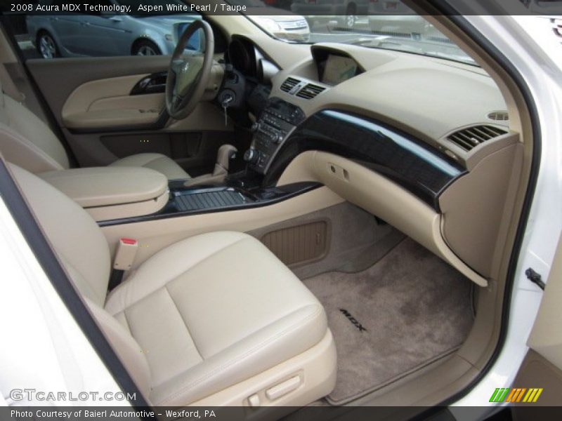 Aspen White Pearl / Taupe 2008 Acura MDX Technology