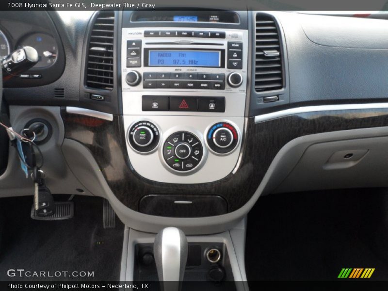 Deepwater Blue / Gray 2008 Hyundai Santa Fe GLS