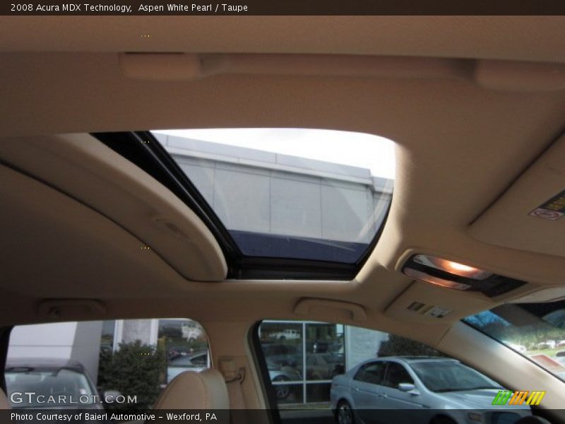 Aspen White Pearl / Taupe 2008 Acura MDX Technology