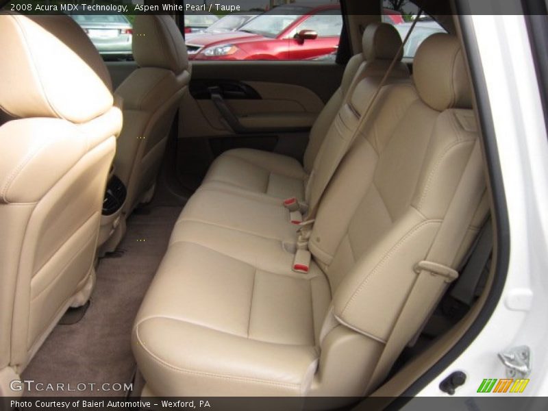 Aspen White Pearl / Taupe 2008 Acura MDX Technology
