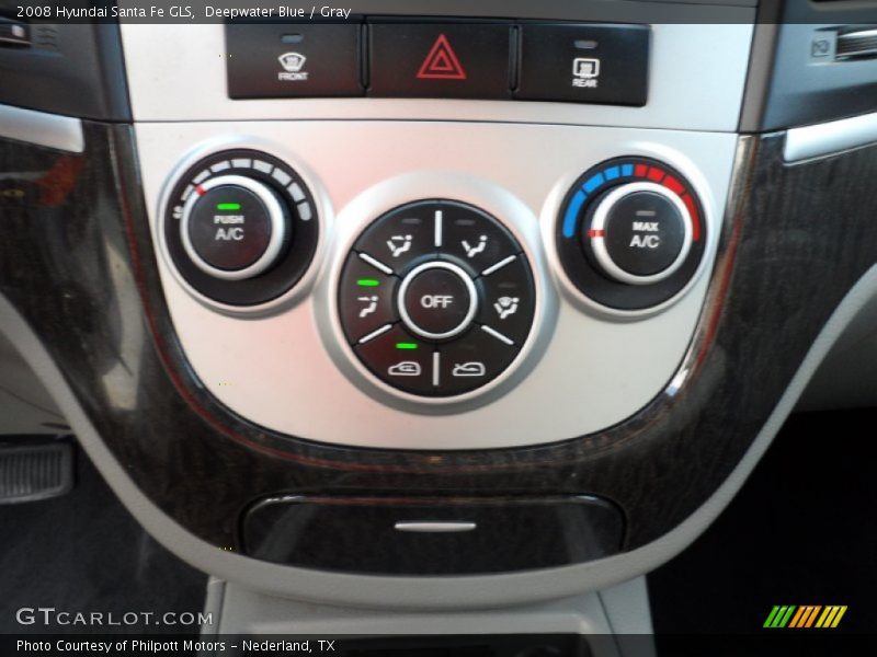 Deepwater Blue / Gray 2008 Hyundai Santa Fe GLS