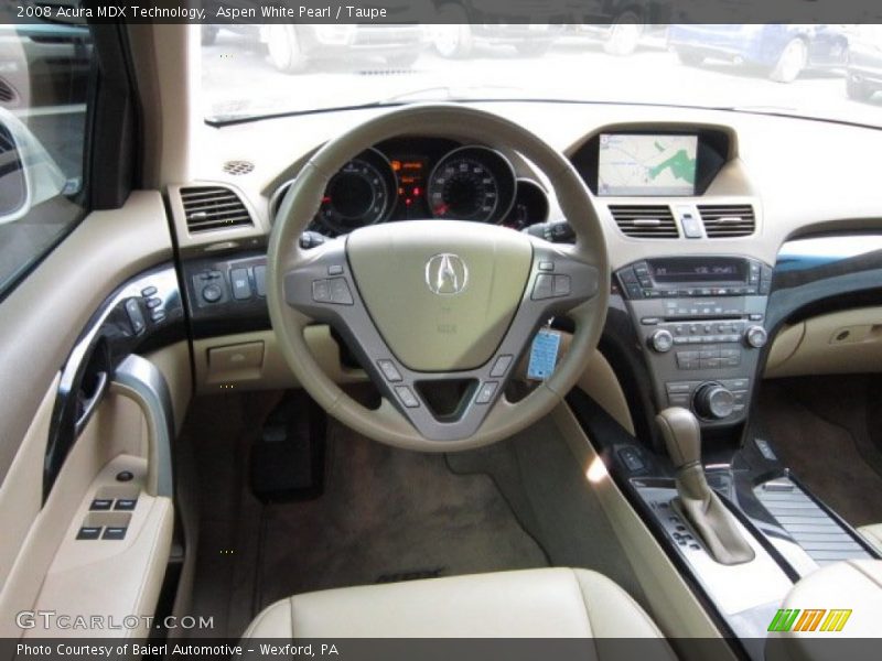 Aspen White Pearl / Taupe 2008 Acura MDX Technology