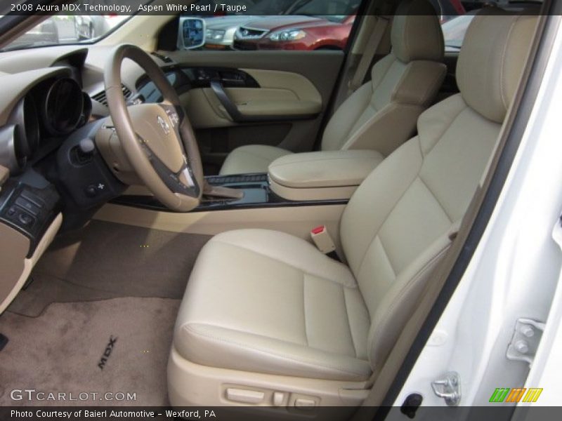 Aspen White Pearl / Taupe 2008 Acura MDX Technology