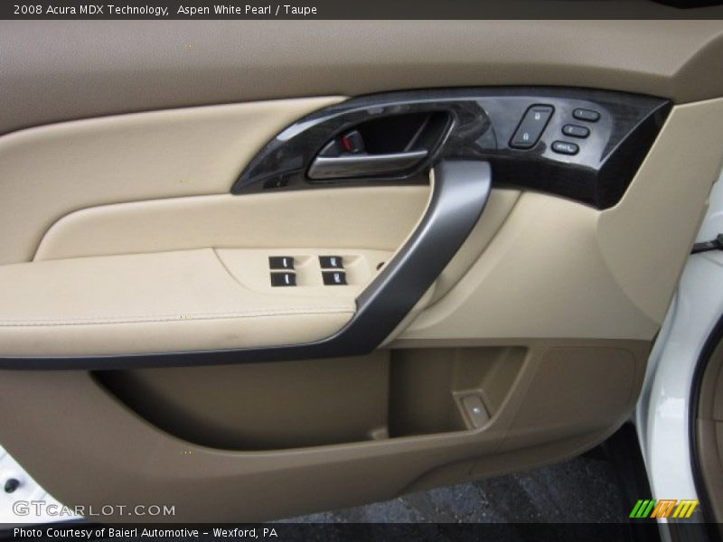 Aspen White Pearl / Taupe 2008 Acura MDX Technology