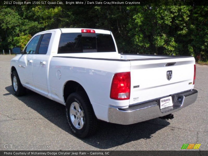 Bright White / Dark Slate Gray/Medium Graystone 2012 Dodge Ram 1500 SLT Quad Cab