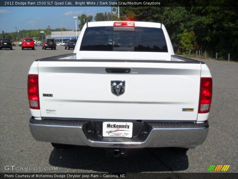 Bright White / Dark Slate Gray/Medium Graystone 2012 Dodge Ram 1500 SLT Quad Cab