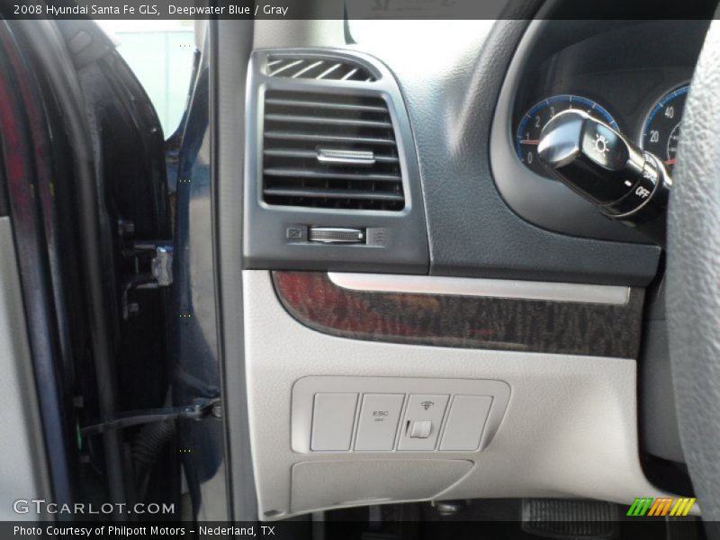 Deepwater Blue / Gray 2008 Hyundai Santa Fe GLS