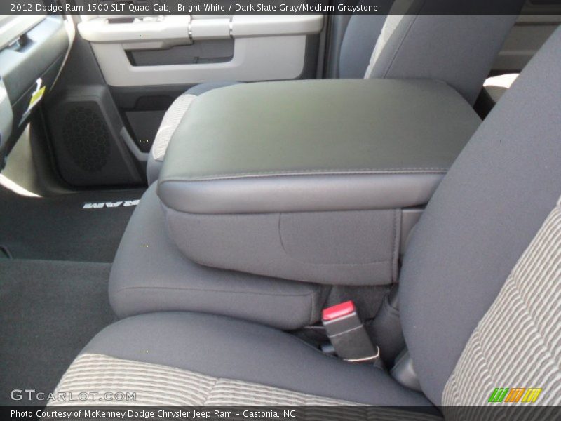 Bright White / Dark Slate Gray/Medium Graystone 2012 Dodge Ram 1500 SLT Quad Cab