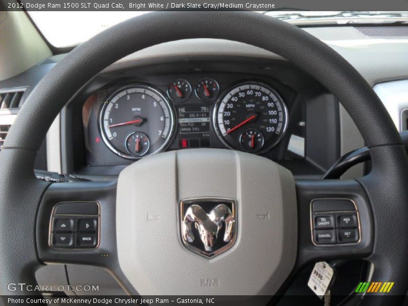 2012 Ram 1500 SLT Quad Cab Steering Wheel