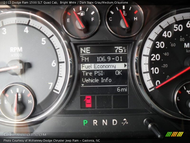  2012 Ram 1500 SLT Quad Cab SLT Quad Cab Gauges