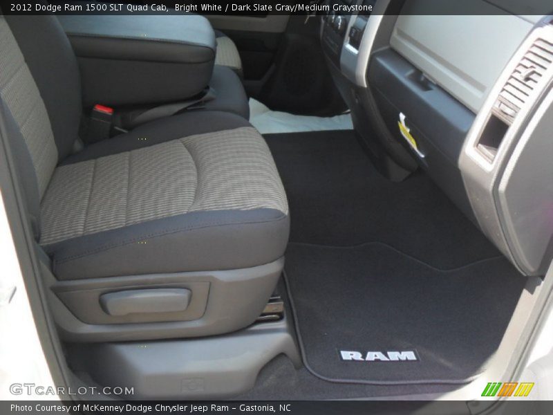 Bright White / Dark Slate Gray/Medium Graystone 2012 Dodge Ram 1500 SLT Quad Cab