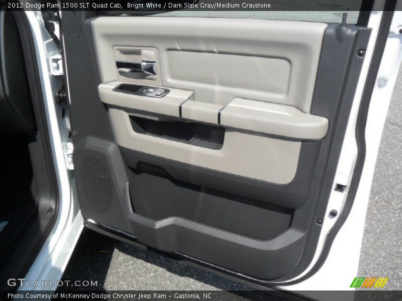 Bright White / Dark Slate Gray/Medium Graystone 2012 Dodge Ram 1500 SLT Quad Cab