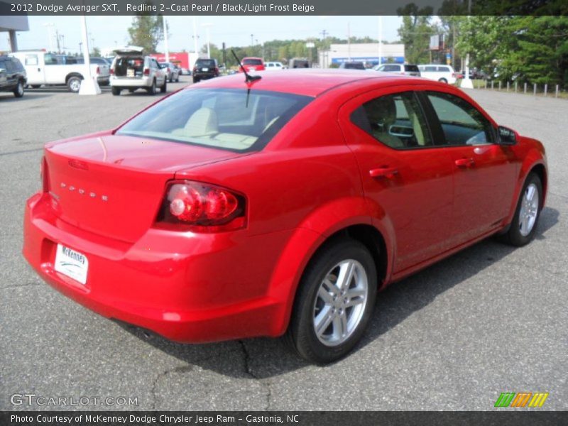 Redline 2-Coat Pearl / Black/Light Frost Beige 2012 Dodge Avenger SXT