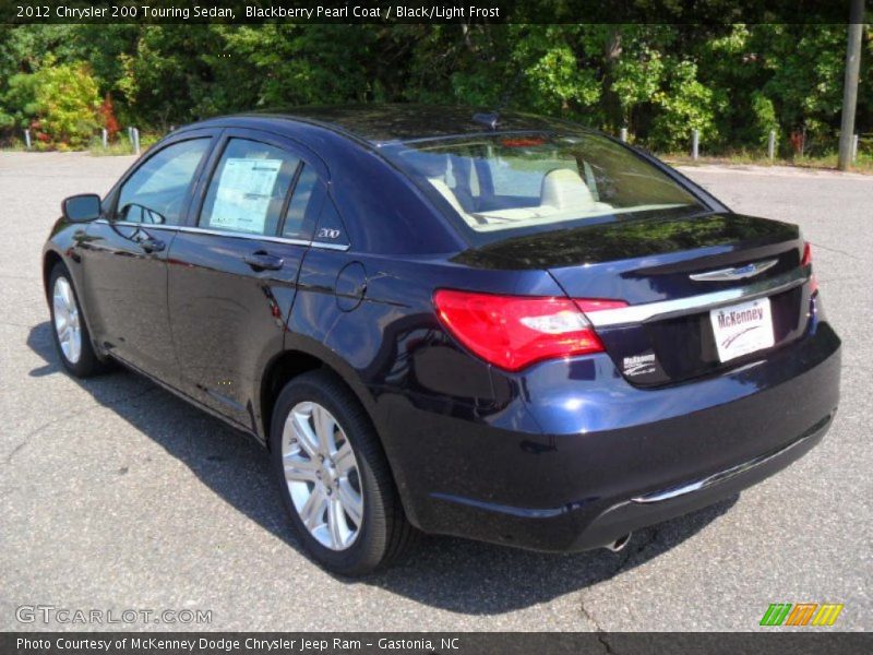Blackberry Pearl Coat / Black/Light Frost 2012 Chrysler 200 Touring Sedan