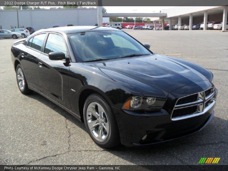 Pitch Black / Tan/Black 2012 Dodge Charger R/T Plus