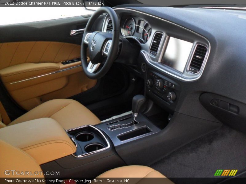 Pitch Black / Tan/Black 2012 Dodge Charger R/T Plus