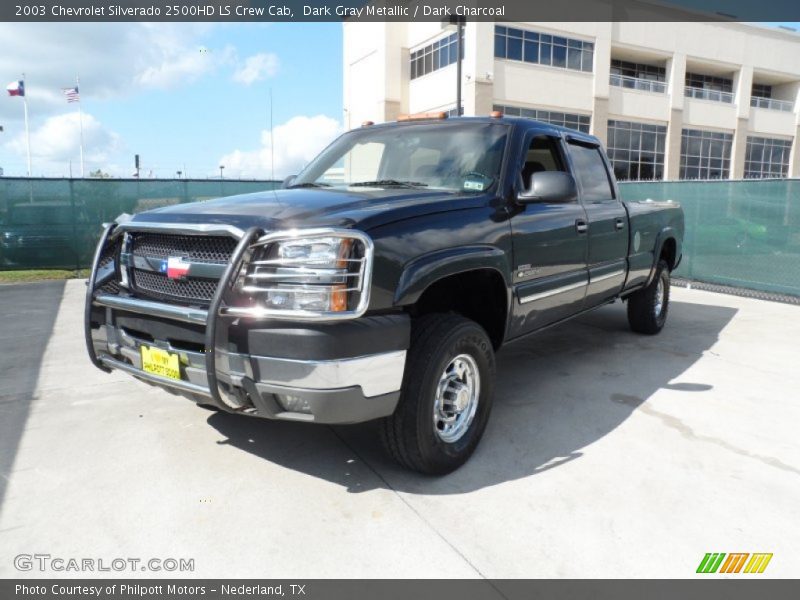 Dark Gray Metallic / Dark Charcoal 2003 Chevrolet Silverado 2500HD LS Crew Cab