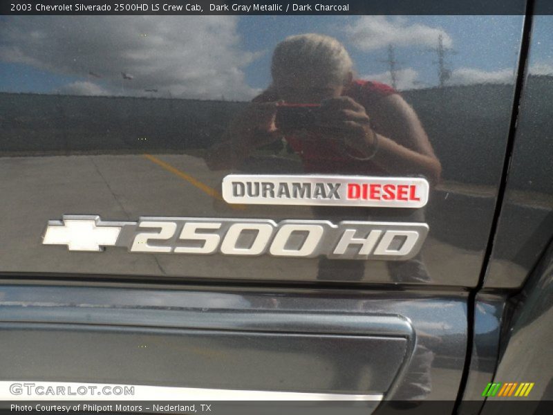 Dark Gray Metallic / Dark Charcoal 2003 Chevrolet Silverado 2500HD LS Crew Cab