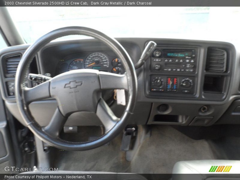 Dark Gray Metallic / Dark Charcoal 2003 Chevrolet Silverado 2500HD LS Crew Cab