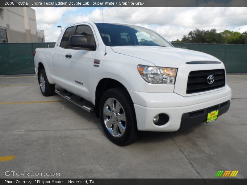 Super White / Graphite Gray 2008 Toyota Tundra Texas Edition Double Cab