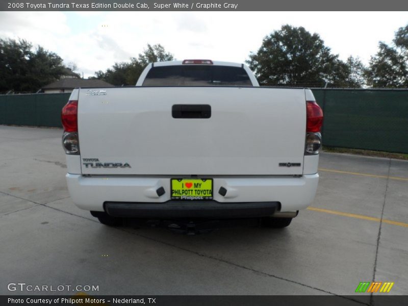 Super White / Graphite Gray 2008 Toyota Tundra Texas Edition Double Cab