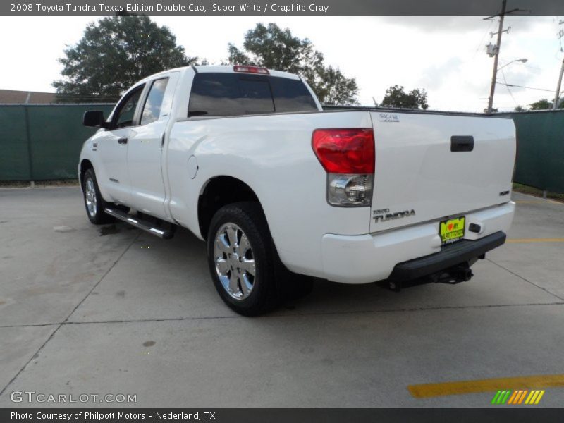 Super White / Graphite Gray 2008 Toyota Tundra Texas Edition Double Cab