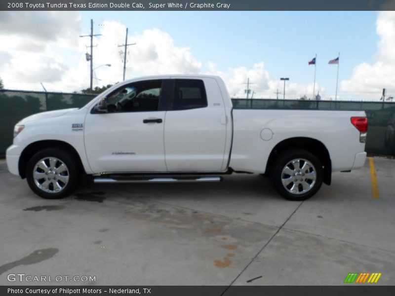 Super White / Graphite Gray 2008 Toyota Tundra Texas Edition Double Cab