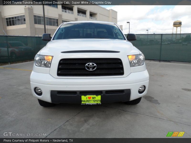 Super White / Graphite Gray 2008 Toyota Tundra Texas Edition Double Cab