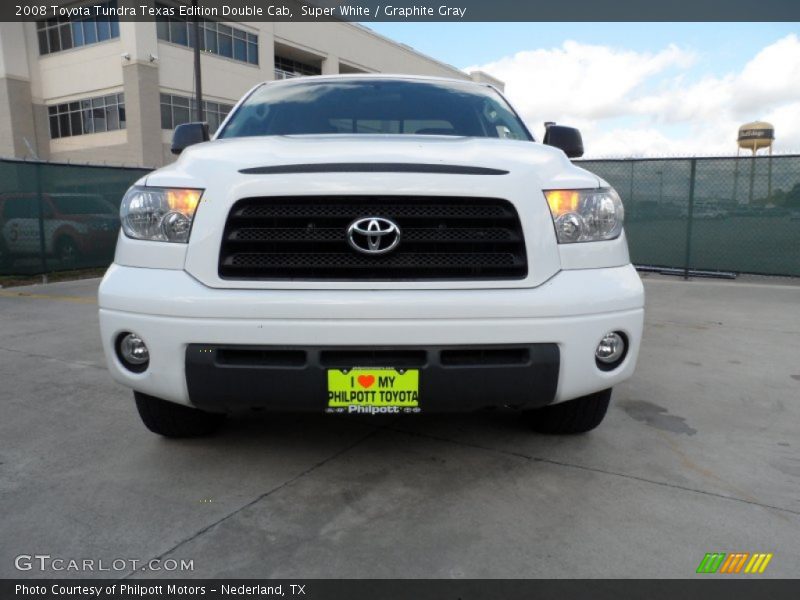 Super White / Graphite Gray 2008 Toyota Tundra Texas Edition Double Cab