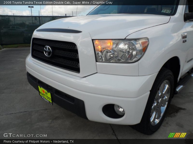 Super White / Graphite Gray 2008 Toyota Tundra Texas Edition Double Cab