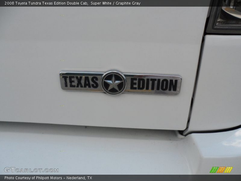 Super White / Graphite Gray 2008 Toyota Tundra Texas Edition Double Cab