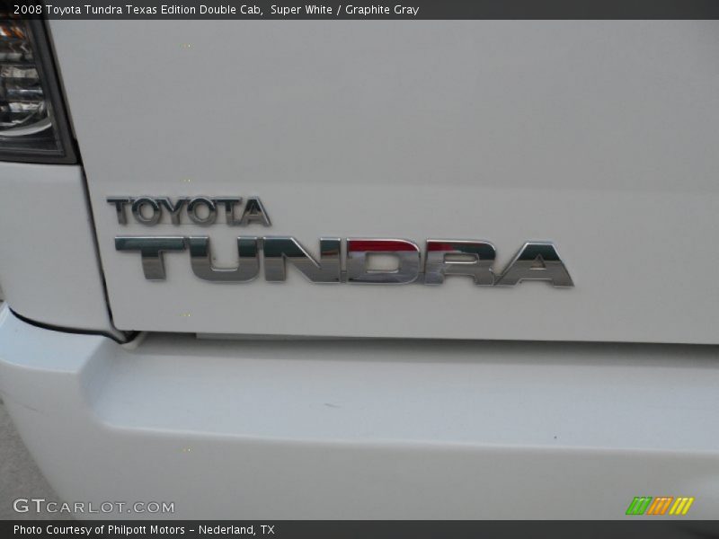 Super White / Graphite Gray 2008 Toyota Tundra Texas Edition Double Cab
