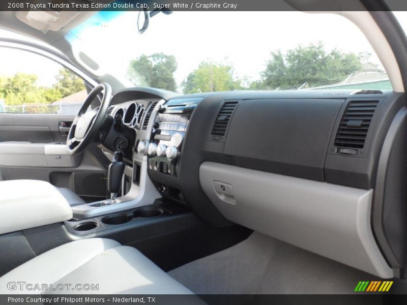 Super White / Graphite Gray 2008 Toyota Tundra Texas Edition Double Cab