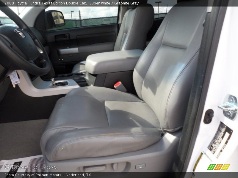 Super White / Graphite Gray 2008 Toyota Tundra Texas Edition Double Cab