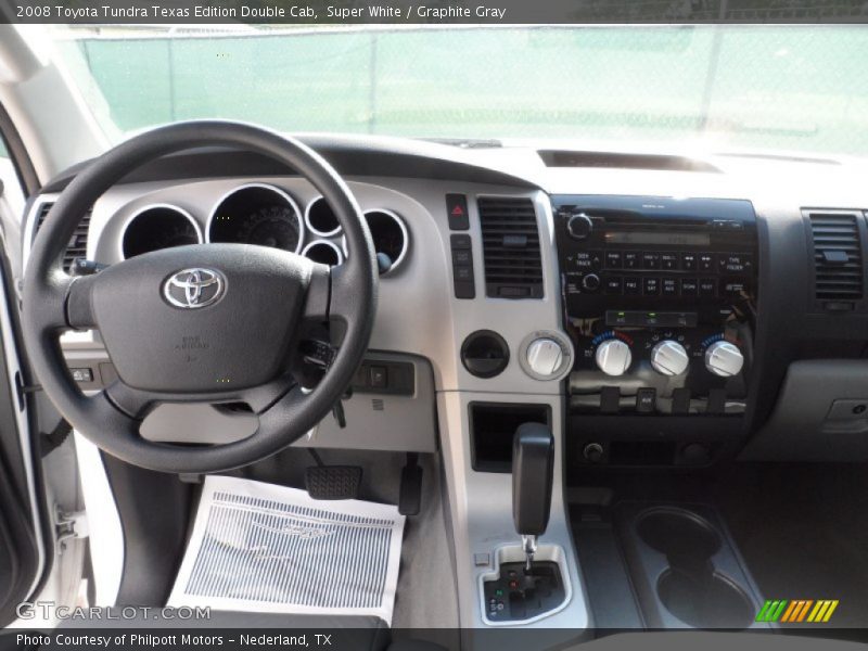 Super White / Graphite Gray 2008 Toyota Tundra Texas Edition Double Cab