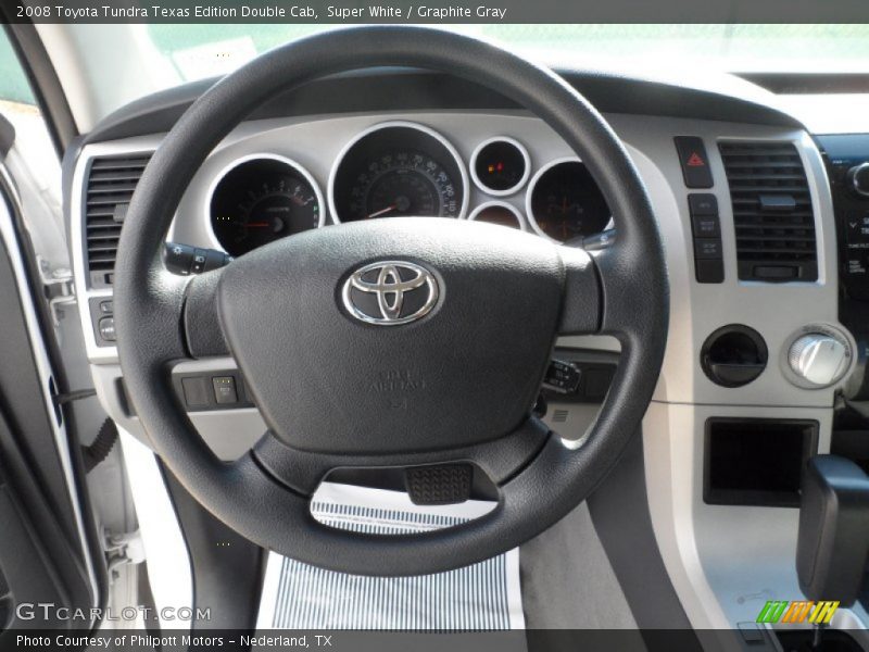 Super White / Graphite Gray 2008 Toyota Tundra Texas Edition Double Cab