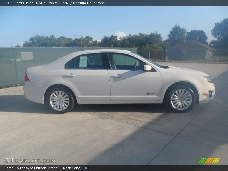 White Suede / Medium Light Stone 2012 Ford Fusion Hybrid