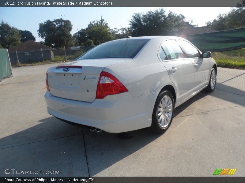 White Suede / Medium Light Stone 2012 Ford Fusion Hybrid