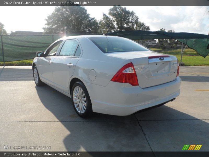 White Suede / Medium Light Stone 2012 Ford Fusion Hybrid
