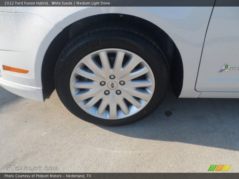 White Suede / Medium Light Stone 2012 Ford Fusion Hybrid