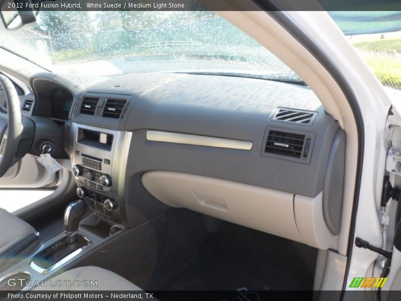 White Suede / Medium Light Stone 2012 Ford Fusion Hybrid
